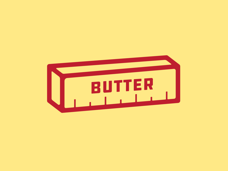 Butter (Weekly Warm-up #20) butter design dimensional icon illustration kansas city movie vector weekly warm up