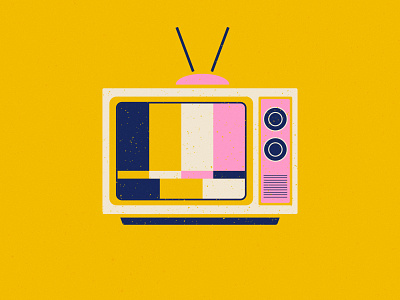 vintage television illustration