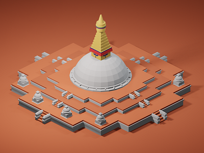 Low Poly Boudhanath