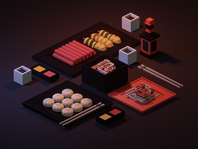 Low Poly Food