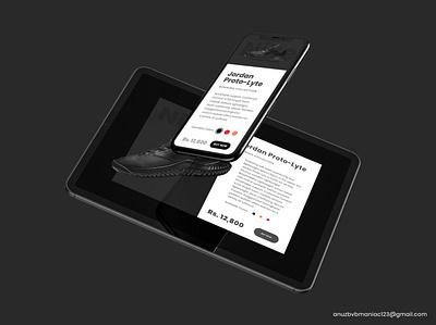 Product Card UI Design ecommerce ipad iphone x jordan proto lyte mockup product design product page stylustechnology