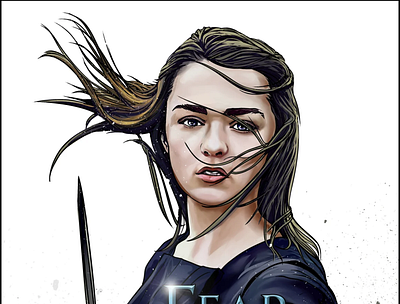 Arya Stark - GoT arya character fan art game of thrones illustration portrait stark