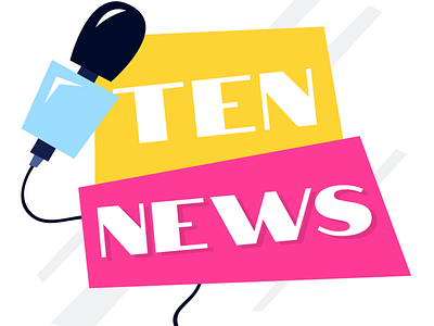 Ten News Logo design illustration