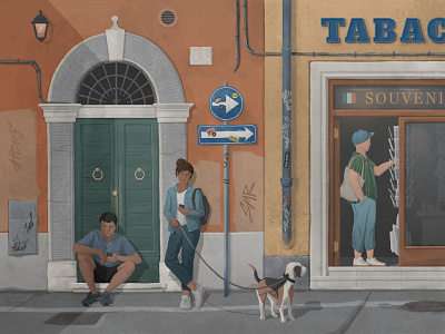 Rome Street architecture illustraion illustration art illustrator rome streeet