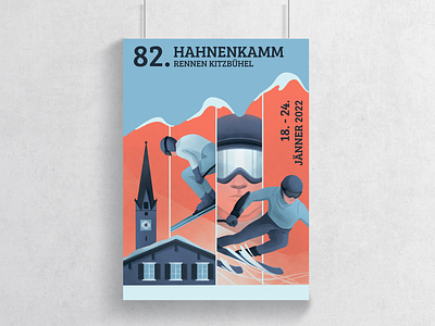 82. Hahnenkamm Race Poster artwork digital digital art digital illustration illustration illustration art illustrator poster poster contest poster design sport