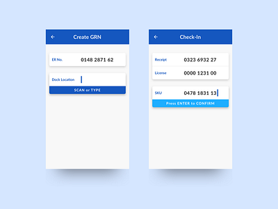 Warehouse Mobile Scanner Handheld UI