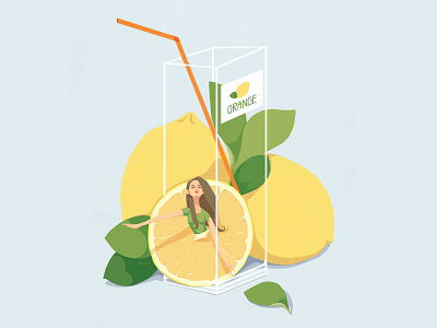 lemon dancer design fruit fruit juice girl illustration lady lemon