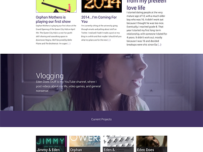 Personal Website | 2 personal purple vlogging website