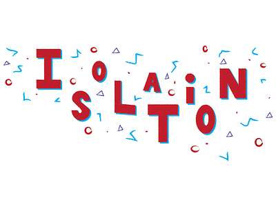 Isolation lettering sad shapes type typography words