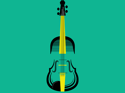 Violin illustration instrument lines minimal simple violin