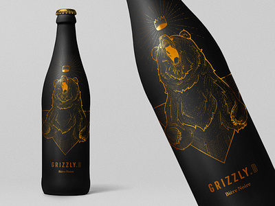 Grizzly.B beer beer art beer label branding graphic design label design packaging
