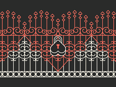 🔒Secret Little Garden 🔒 color dailylogochallenge fence gardening heart hearts illustration illustrator intricate lock love lover pattern secret garden stroke symmetry valentine valentines valentinesday vday