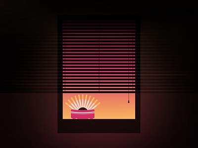 🚬🌆 Room with a View 🌆🚬 100daychallenge book design challenge geometric geometric illustration gradient illustration illustrator lighting literature palette rest and relaxation shape simple space spot illustration vector window