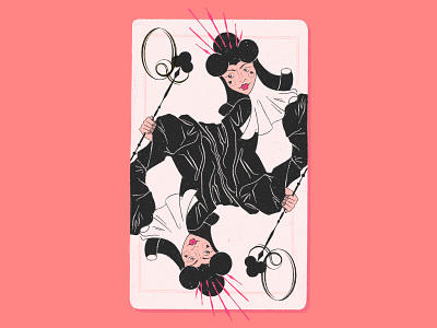 ♣️👑 Strong Judge Judy vibes for the Queen of Clubs 👑 ♣️ cards clubs games illustration playing card procreate queen symmetry