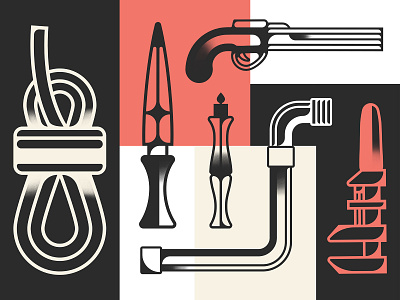 🕵🏽‍♀️CLUE 🕵🏽‍♀️ board game candle clue dribbble dribbble weekly warm up game game art games grid hasboro icon illustration illustrator palette pipe revolver rope weapon wrench
