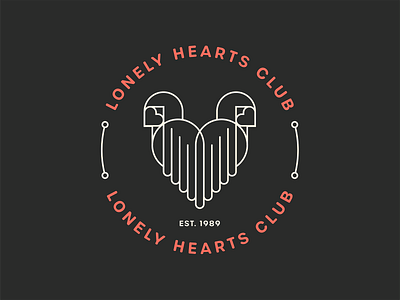 🥀 Lonely Hearts Club 🥀 badge heart illustration illustrator logo lonely love love symbol symmetry valentine valentines day valentines day card vector art visual design
