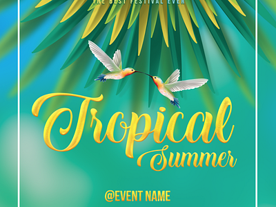 Tropical Summer Flyer action design event flyer font mockup party poster psd psd mockup show tropical winter
