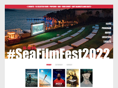 Cinema Festival promo typography ui ux web