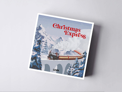 Advent Calendar - Christmas Express advent graphic design illustration postcard