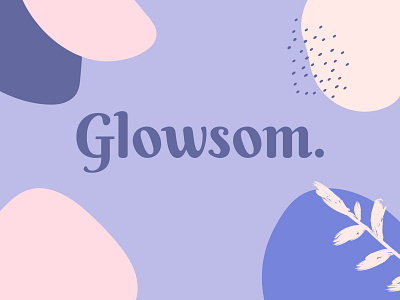 Glowsom - Logo Design for Skin Care Products beauty branding design graphic design illustration logo skin care typography vector