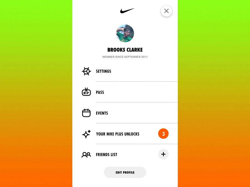 Daily UI Challenge—Settings animated app daily ui daily ui 007 dailyui fitness interface nike uiux