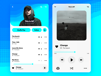 Daily UI Challenge—Music Player app daily ui daily ui 009 dailyui design illustrator interface iphone music music player spotify uiux vector xd