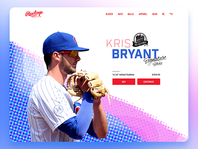 Daily UI Challenge—Shop Page baseball daily ui dailyui design illustrator interface rawlings shop uiux vector web xd