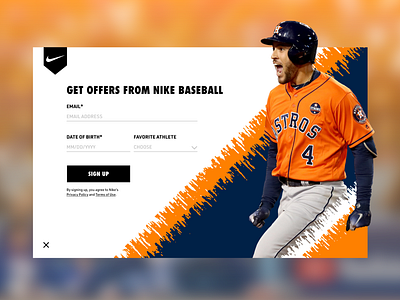 Daily UI Challenge—Pop Up 016 baseball daily ui dailyui design illustrator interface nike uiux vector xd