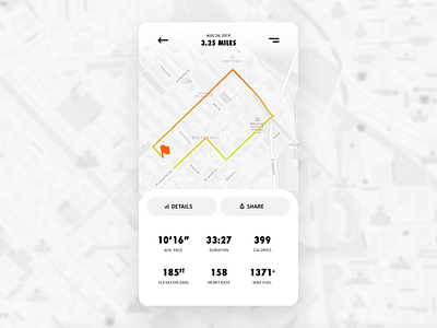 Daily UI Challenge—Location Tracker 020 app daily ui dailyui design illustrator interface nike running uiux vector xd