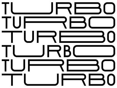 Turbo Variable Widths type design typography variable font