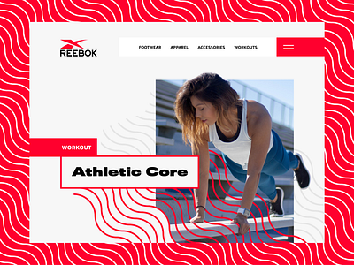 Daily UI 41—Workout 041 dailyui fitness flat logo reebok sports uiux vector webdesign xd