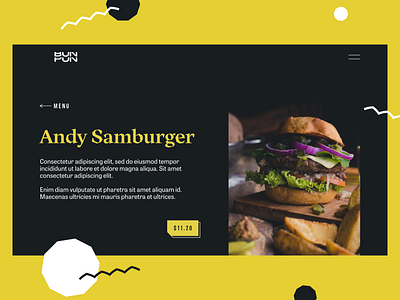 Daily UI 43—Food Menu 043 dailyui food hamburger illustrator uiux xd