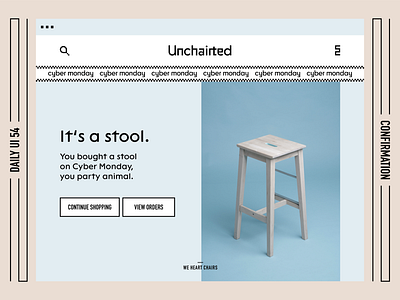 Daily UI 54—Confirmation 54 chair dailyui illustrator uiux webdesign xd