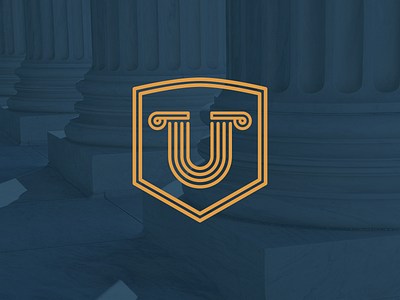 U Logo branding column identity law legal line logo mark u