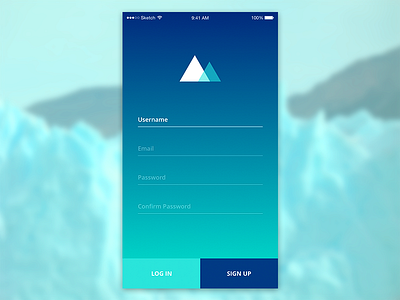 Daily UI 001 - Login dailyui form glacier login sign up ui