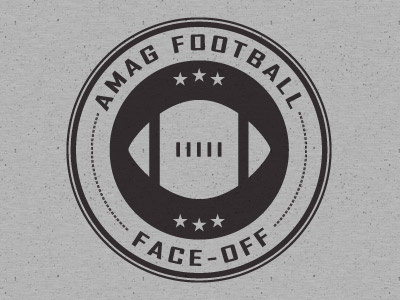 Football Face-Off badge football sports stamp