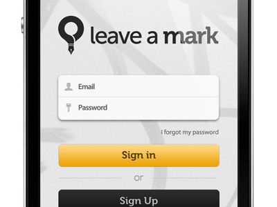 Login Screen Rebound app button login sign in ui ux