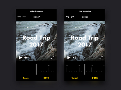 Duration Scroll Wheel app black dark editor film media mobile movie scroll video