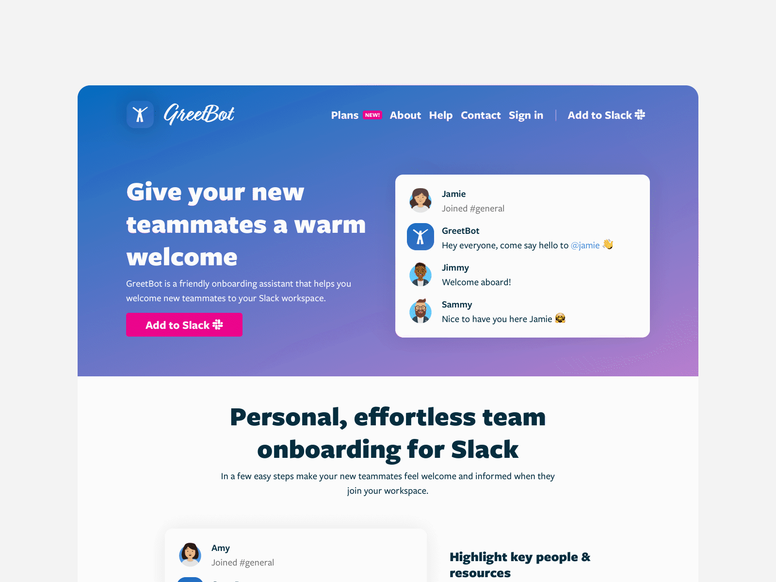 Landing page with dark mode