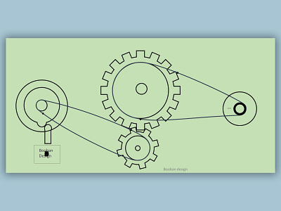 shaft and crank design graphic illustration