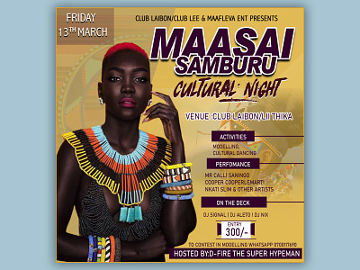 Maasai Culture yellow design graphic design