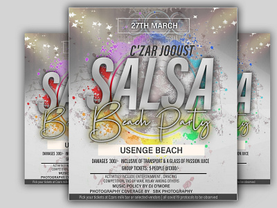 salsa beach party brand design branding graphic design logo