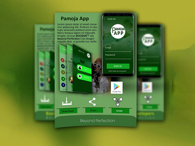 Pamoja App concept branding graphic design ui
