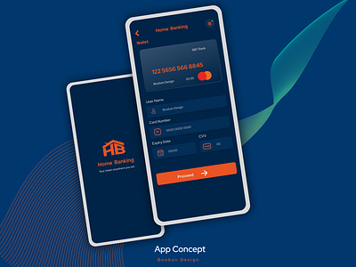 Home Banking App Concept branding design graphic ui