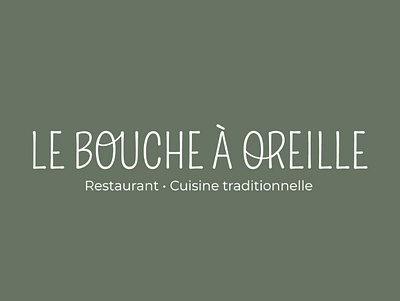 Le bouche à oreille designer food logo logotype restaurant restaurant logo