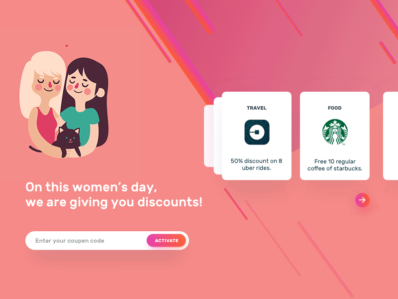 Women's day special offer page ui visual womens day