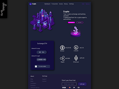 Home Page Crypto Site branding design designart graphicdesign icon illustration uidesign ux vector web