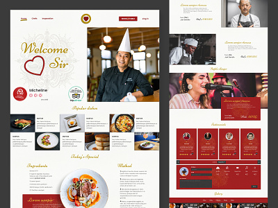 Landing page for restaurants app design devoloper fabric figma friendly landing page restourant ui unique ux web design wordpress