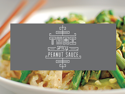 Thai Peanut Sauce Label asian custom typography inline peanut thai