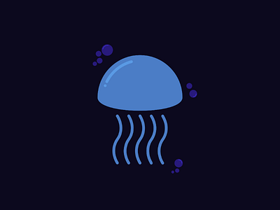 Medusozoa Flat Design adobe illustrator ai animal blue design flat design medusozoa minimal sea